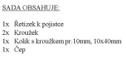 Čep /řetízek+kolík s kroužekem/