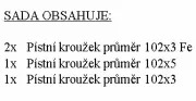Sada pístních kroužků pr.102/4kr.