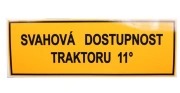 Štítek svahové dostupnosti 11°