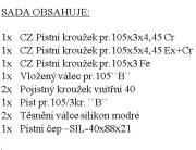 ZETRA Kompletní vložený válec 105/3kr.BUŘ III EURO I,1003,1203,1303,1403,2013