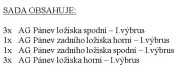 AG Sada hlavních ložisek motoru (pro Zetor UŘI),3 válec - I.výbrus