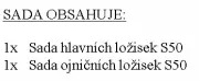 Sada hlavních + ojničních ložisek S50